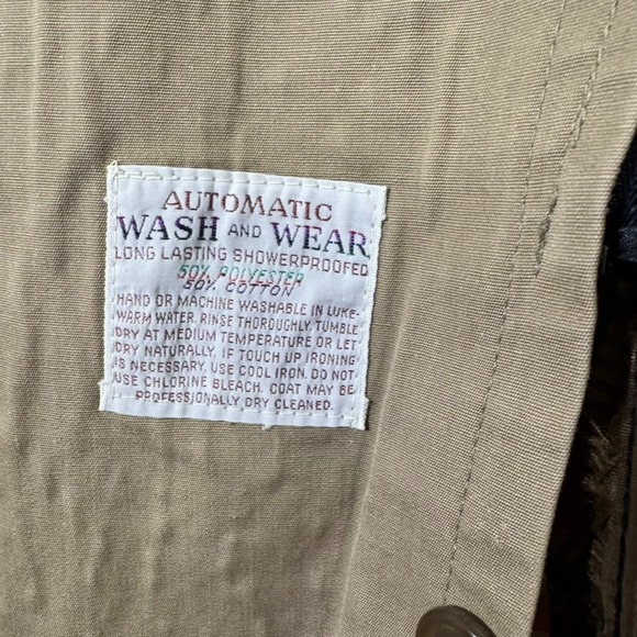 Marshall Field Company Mens‎ Trench Coat Fur Lined 38R - Picture 9 of 11